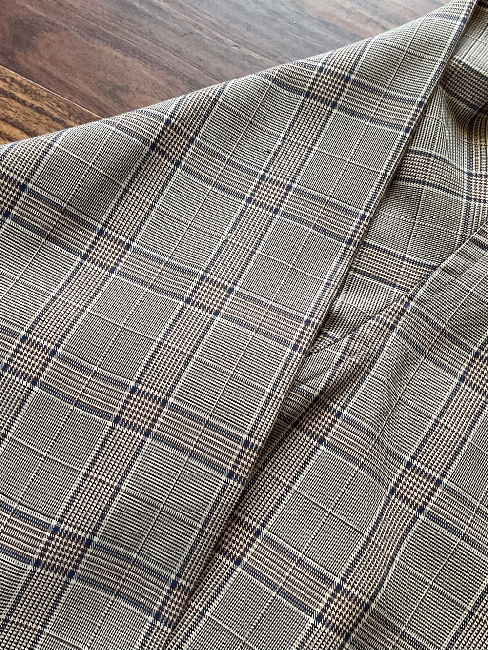 Jos A Bank Traveler Shirt 2XB Big Tall Brown Plaid Button Down Cotton - Picture 4 of 6